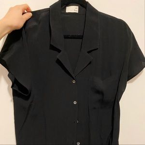 Black button up blouse